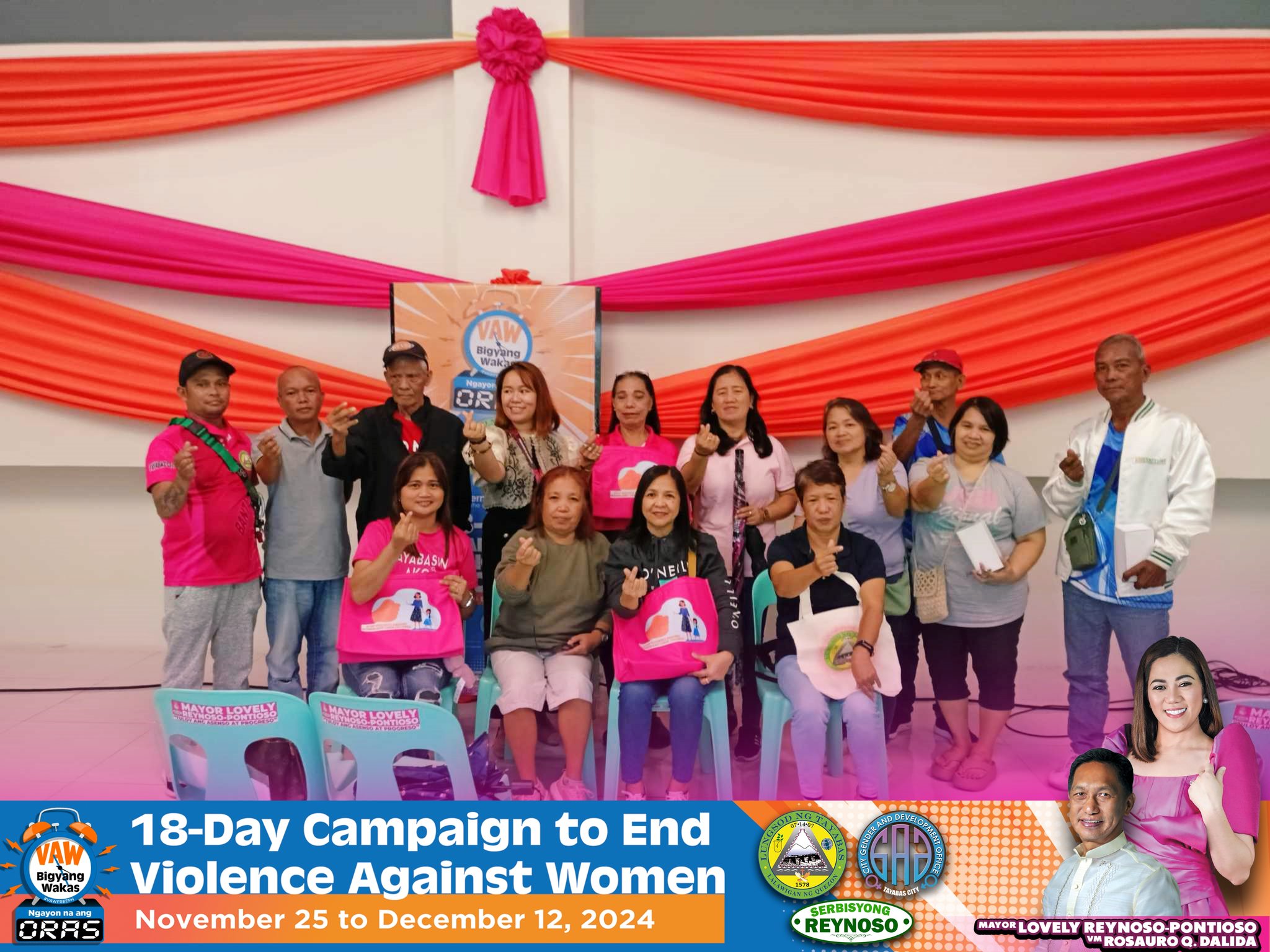 (LUPONG TAGAPAMAYAPA MEMBER, VAWC DESK OFFICER, BARANGAY TANOD, KALIPI PRESIDENT) BRGY SAN ISIDRO Z-2, SAN ISIDRO Z-3, SAN ISIDRO Z-4, and SAN ROQUE Z-1 join the 2024 18-Day Campaign to End Violence Against Women Awareness.