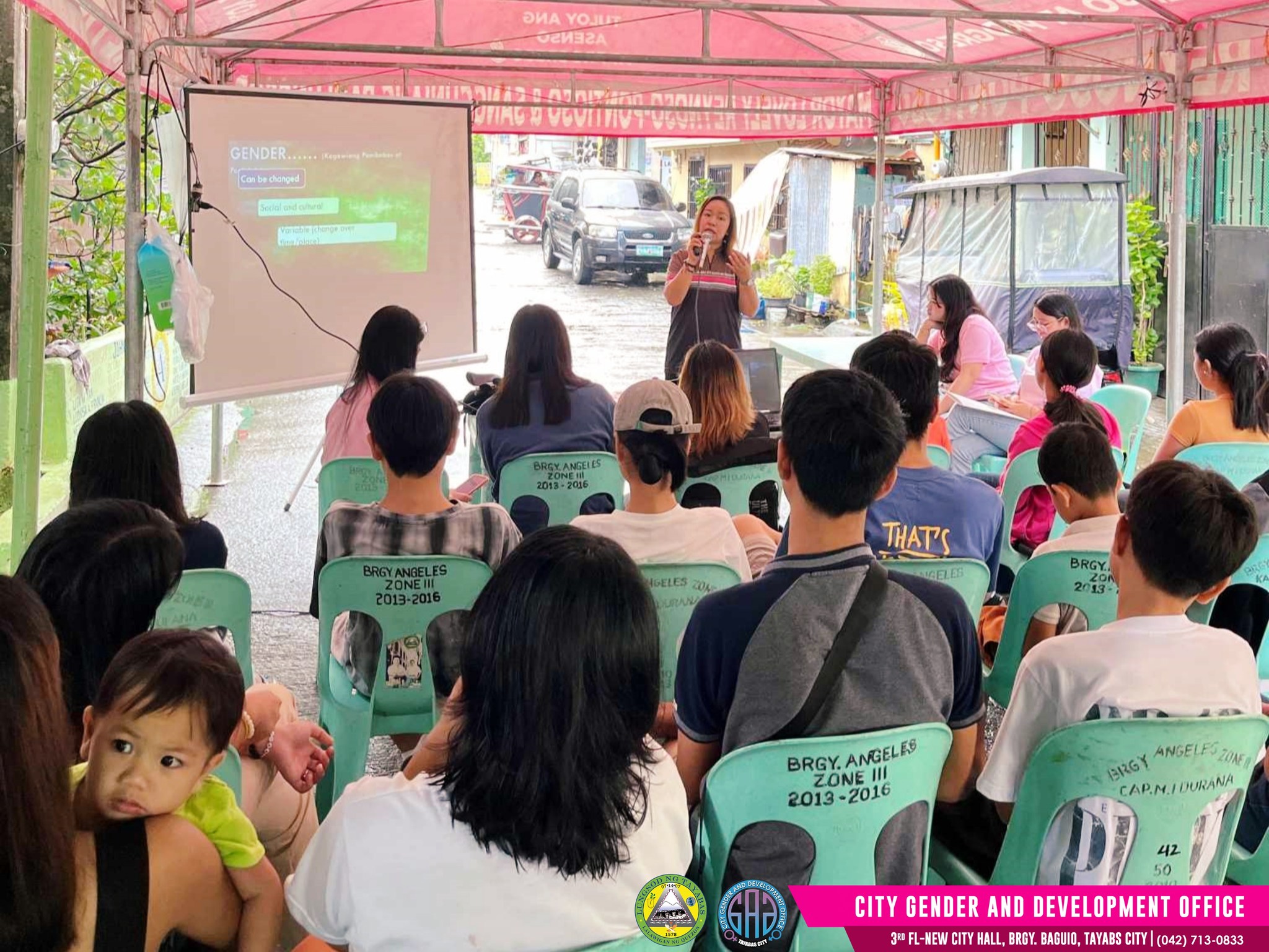 The City Gender and Development Office conducted a Gender Sensitivity Training for the youth of Barangay Angeles Zone 3