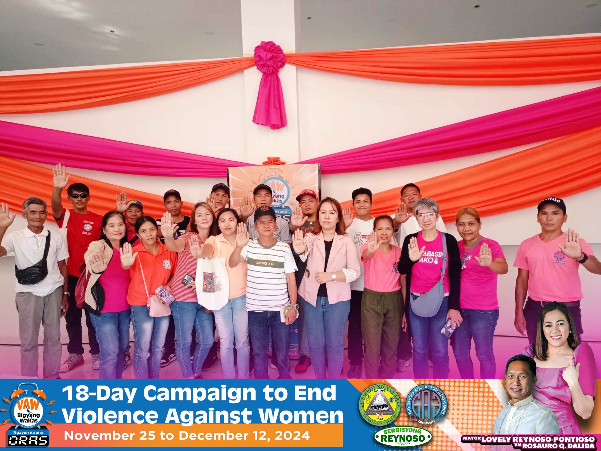 LUPONG TAGAPAMAYAPA MEMBER, VAWC DESK OFFICER, and BARANGAY TANOD, KALIPI PRESIDENT of BRGY. ALITAO, ALSAM IBABA, ALSAM ILAYA, ALUPAY, ANGELES ZONE 1, ANGELES ZONE 2 and ANGELES ZONE 3 join the 2024 18-Day Campaign to End Violence Against Women Awareness.